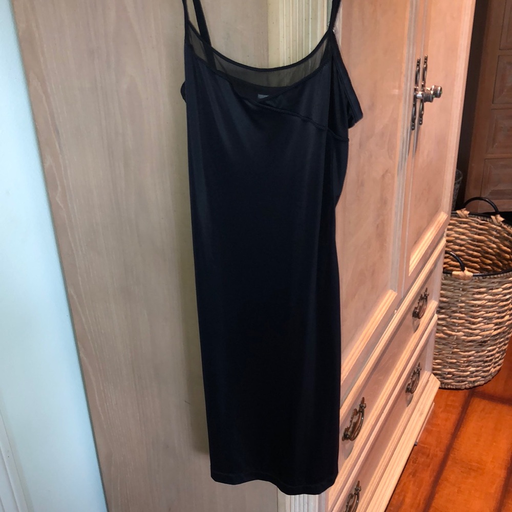 BCBGeneration, black slip dress, S
